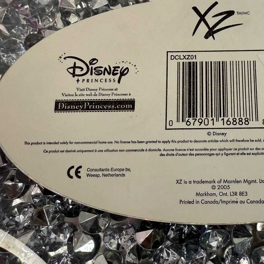 Disney 2005 sticker rare vintage Princess Silver Holographic Backing Label